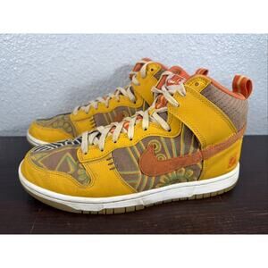 Nike Dunk High "Somos Familia" Yellow/Black/Dark Orange DZ5354-045 Size 8.5